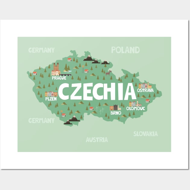 Czechia Wall Art by JunkyDotCom